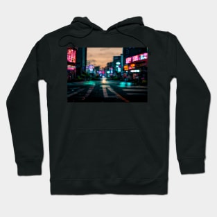 Tokyo City Street View With Neon signs / Tokyo, Japan Hoodie